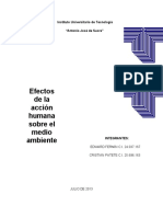 Efectos Negativos de La Acción Humana Sobre El Medio Ambiente