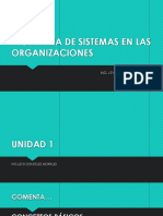 Unidad 1. Ingeniería de Sistemas en Las Organizaciones