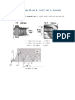 Quy Cách Ren PT, Ren PF, Ren R, Ren RC, Ren G, Theo Tiêu Chuẩn ISO, JIS