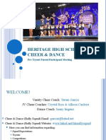 Heritage High School Cheer & Dance: Pre-Tryout Parent/Participant Meeting