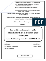 Politique Financière Et Maximisation de La Richesse PDF