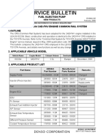 Service Bulletin: Fuel Injection Pump