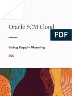 Oracle Cloud Using Supply Planning