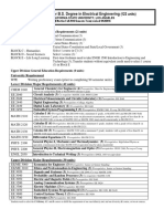 Curriculum For B.S. Degree in Electrical Engineering: General Education (21 Units)