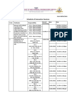 Schedule of Interaction Sessions: SR - No Particulars Responsibility Overall Monitoring Date Time