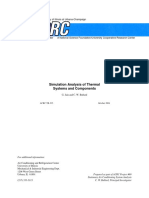 Simulation Analysis of Thermal Systems and Components: For Additional Information