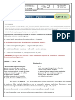 Monitoria - Lista 17 - Gabarito