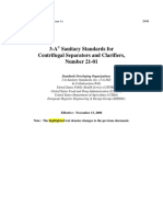 3-A Sanitary Standards For Centrifugal Separators and Clarifiers, Number 21-01