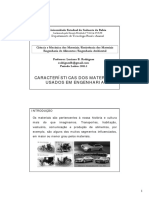 Aula - 01 - Características Dos Materiais de Engenharia