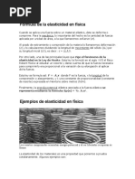 Fórmula de La Elasticidad en Física