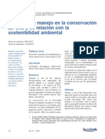 Prácticas de Manejo en La Conservación Sostenibilidad Ambiental