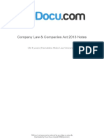 Company Law Companies Act 2013 Notes