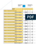 Yearly Employee Attendance Template