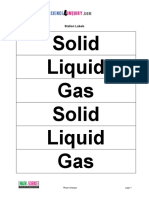 Solid Liquid Gas Solid Liquid Gas: Station Labels