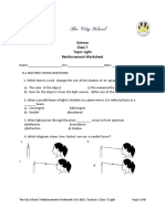 Science Class 7 Topic: Light Reinforcement Worksheet