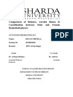 Comparison of Balance, Aerobic Fitness & Coordination Between Male and Female Basketball Players