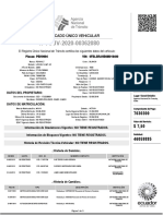 N°. CUV-2020-00362080: Certificado Único Vehicular