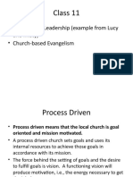 Class 11: - Devotion On Leadership (Example From Lucy and Misty) - Church-Based Evangelism