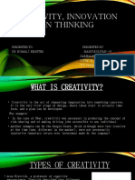 Creativity, Innovation & Design Thinking