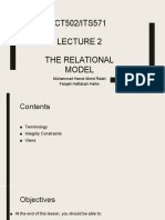 Lecture 2 - The Relational Model