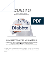 Comment Traiter Le Diabète ? Savoir Vivre Spiritualité PDF