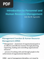 I. Introduction To Personnel & Human Resource Management