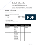 Zohaiballauddin CV