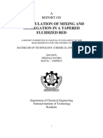 CFD Simulation of Mixing and Segregation in A Tapered Fluidized Bed