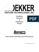 Installation Operation & Maintenance Manual: Water-Sealed Liquid Ring Vacuum Pump Systems