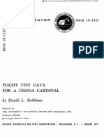 Flight Test Data For A Cessna Cardinal: by David L. Kohlman