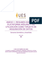 ANEXO 1 Resumen Sobre La Plataforma Arduino y Su Utilización Como Tarjeta de Adquisición de Datos Sensores IB5