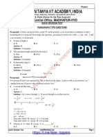 Sri Chaitanya Physics PARAGRAPH Type Question BANKkkkkkkkkkkkkkkkkkkkkkkkkkkkkkk