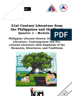 21st Century Literature From The Philippines and The World: Quarter 1 - Module 3