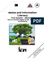 Media and Information Literacy: First Quarter - Module 8