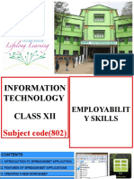 Information Technology (802) - Class 12 - Employability Skills - Unit 3 - Basic Ict Skills - IV - Session 2