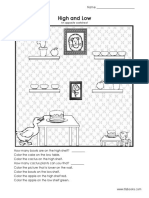 High and Low: An Opposite Worksheet