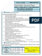 Extraction Separation Et Identification Des Especes Chimiques Exercices Non Corriges 1 PDF