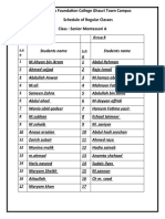 Senior Montessori Student List