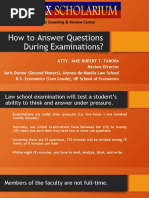 Atty. Tabora - Exam Answering Techniques