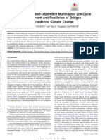 Probabilistic Time-Dependent Multihazard Life-Cycle Assessment and Resilience of Bridges Considering Climate Change