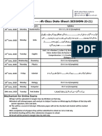 First Term Exams - 9th Class Date-Sheet (SESSION-20-21) : Mechanism For Online Exams