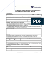 Anexo II - Pedido de Restituição de Direito Creditório Decorrente de Cancelamento Ou de Retificação de Declaração de Importação