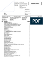 Proforma Invoice: Customer No: Quote Date Quote No of