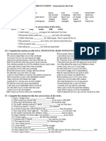 Verb Patterns EXERCISES