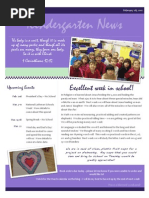 Kindergarten News: Excellent Week in School!