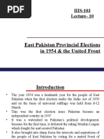 East Pakistan Provincial Elections in 1954 & The United Front