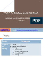 CoSc581 NLP Topic 3 - Syntax and Parsing PDF