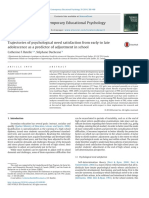 Trajectories of Psychological Need Satisfaction From Early To Late Adolescence As A Predictor of Adjustment in School PDF