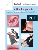 Information For Parents: Speech and Language Difficulties