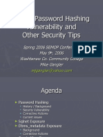 Oracle Password Hashing Vulnerability and Other Security Tips